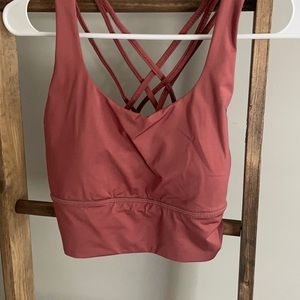 Long line high support sports bra